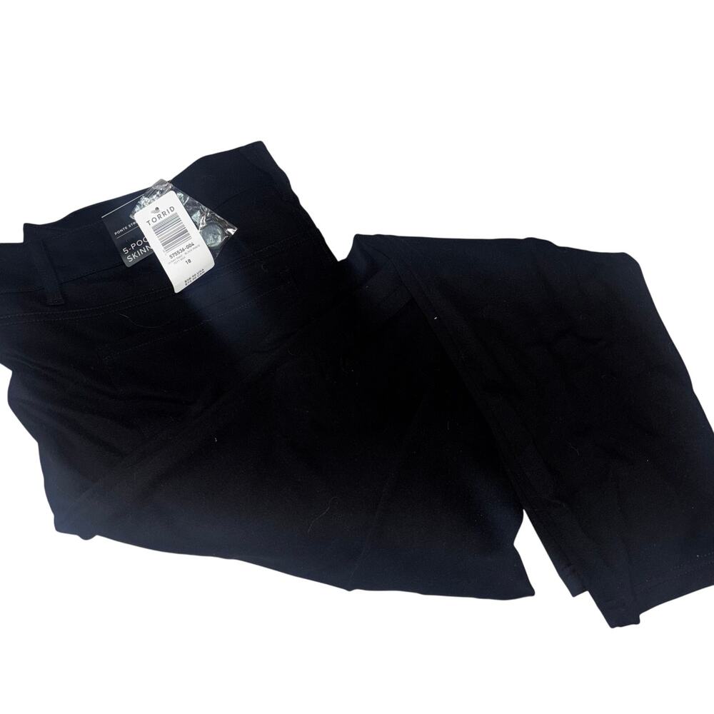 Torrid Studio One NEW 5 Pocket Skinny Black Jeans 18R Woman's Plus Ponte Stretch